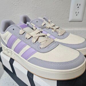 Adidas Breakbase J 6y/7 Womens New Sneakers Sail And Purple